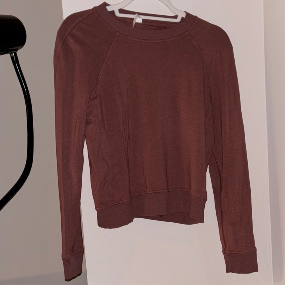 lululemon athletica Brown Fitted Long Sleeve Hoodie